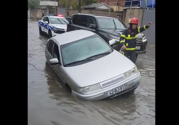 Ленкорань под водой