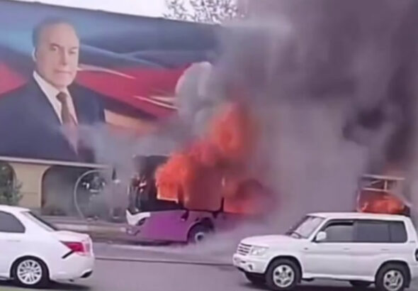 В Сумгаите загорелся