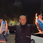 Садыгов сжег портреты