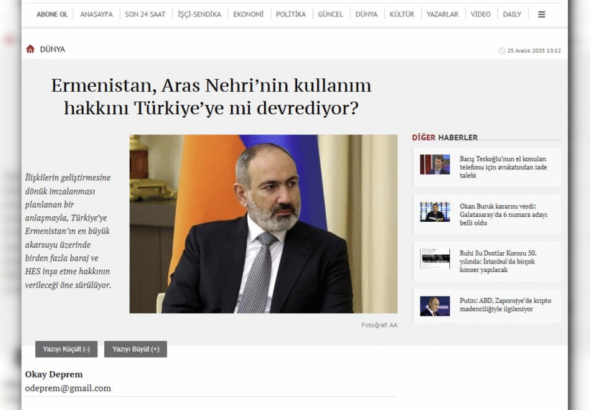 статья турецкого СМИ